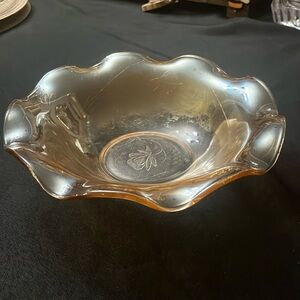 Jeanette Glass Company Marigold Carnival Glass Dish